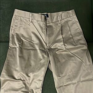 Dockers Tan Dress Pants Flat Front Cotton Blend
